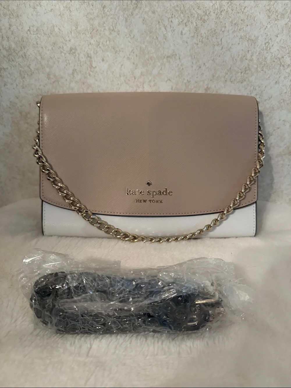 kate spade Tri-Tone Pink & White-and black  Crossbody Bag NWOT